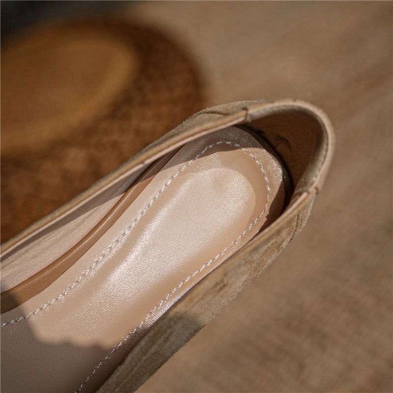 Naisten Marbella High Square Heel Pumps - Beige
