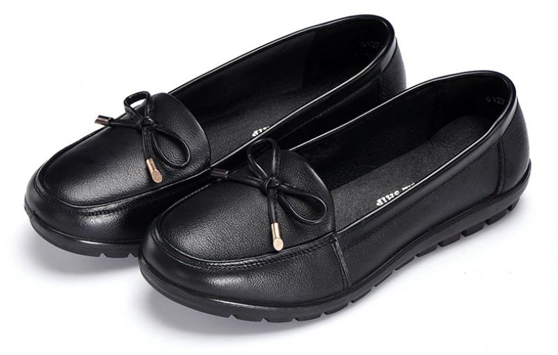 Naisten Nahkaiset Lexie-loafer-kengät - Musta