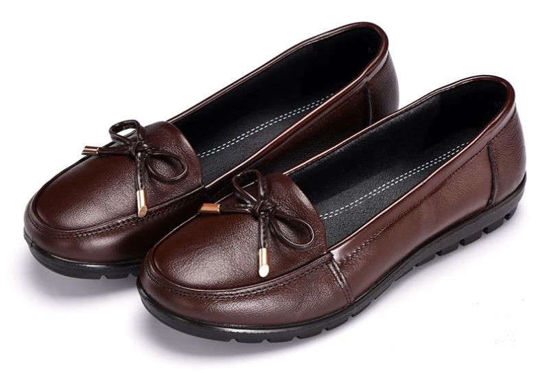 Naisten Nahkaiset Lexie-loafer-kengät - Musta