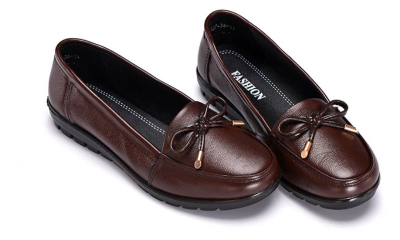 Naisten Nahkaiset Lexie-loafer-kengät - Musta