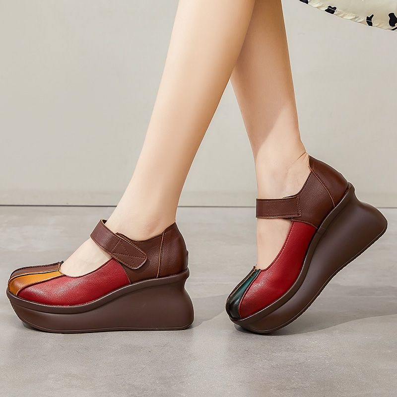 Naisten Nancy Wedges Platform -kengät - Ruskea