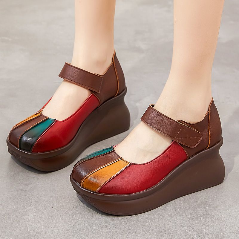 Naisten Nancy Wedges Platform -kengät - Ruskea