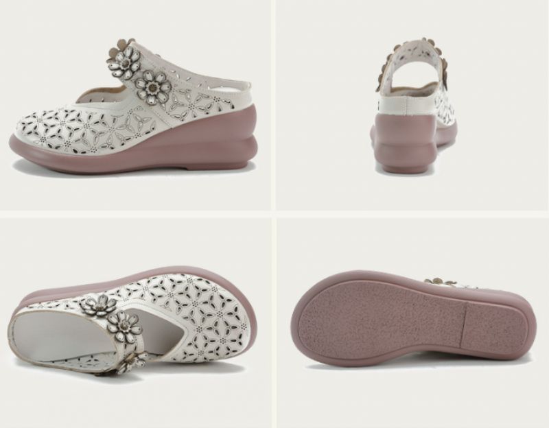 Naisten Nelva Wedges -sandaali - Valkoinen
