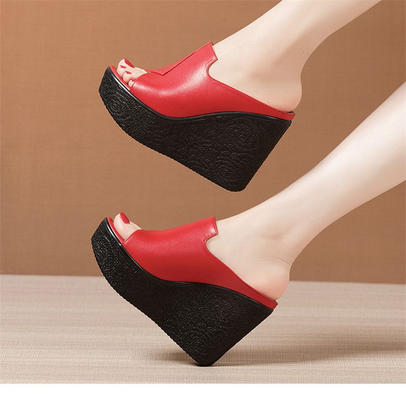 Naisten Ornella Wedge Platform -sandaalit - Musta