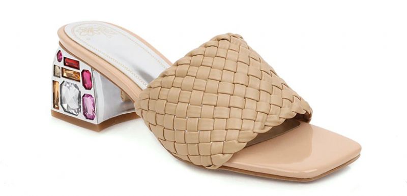 Naisten Peggy-korkokengät - Beige
