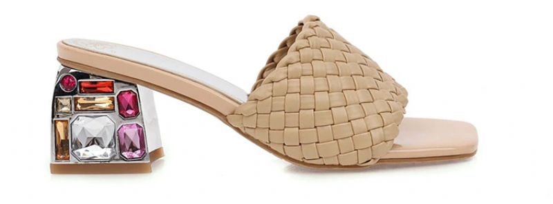 Naisten Peggy-korkokengät - Beige