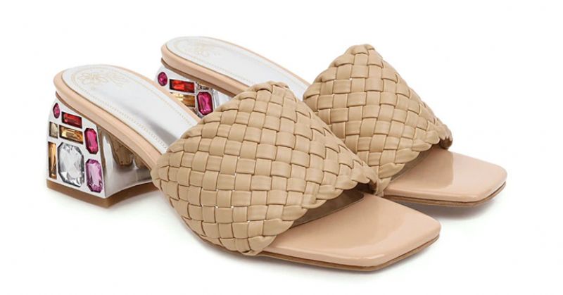 Naisten Peggy-korkokengät - Beige