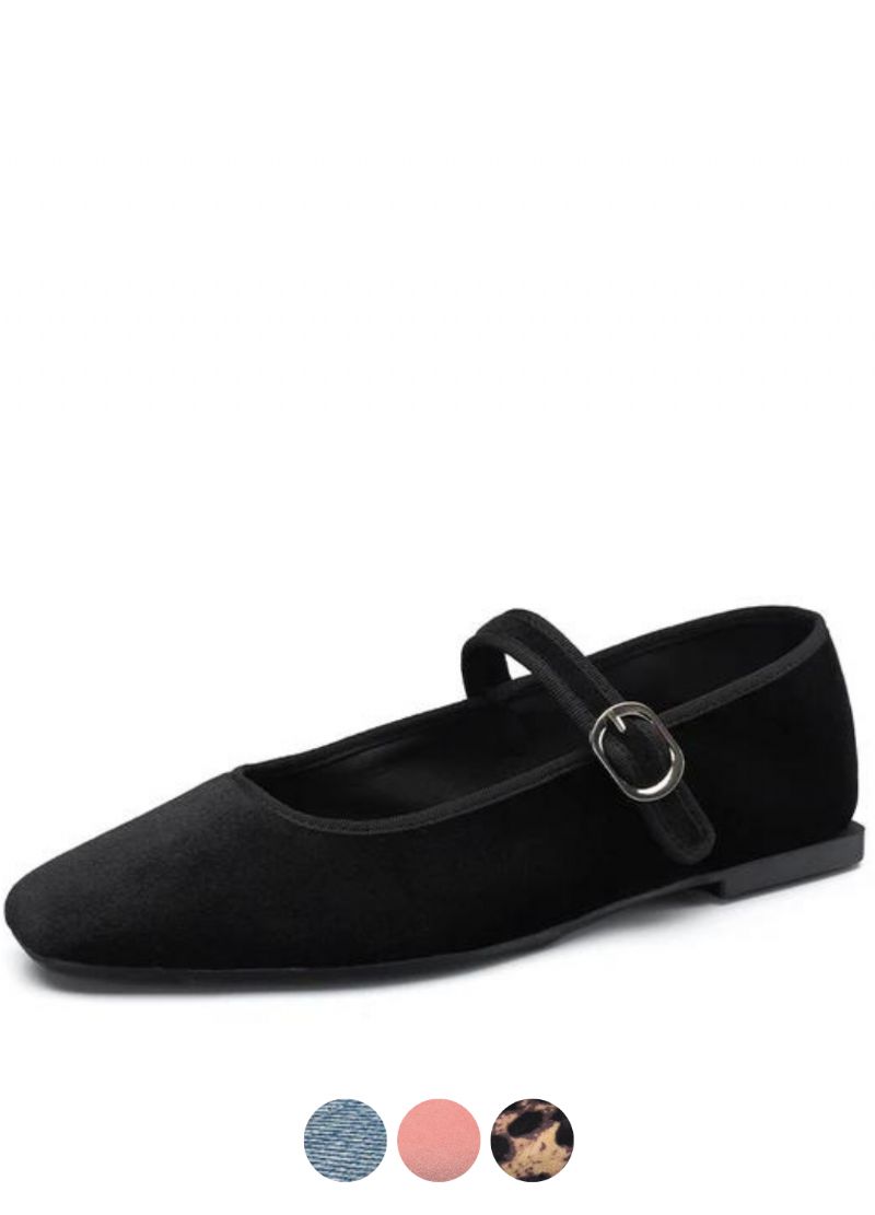 Naisten Pilar Velvet Ballet Flats