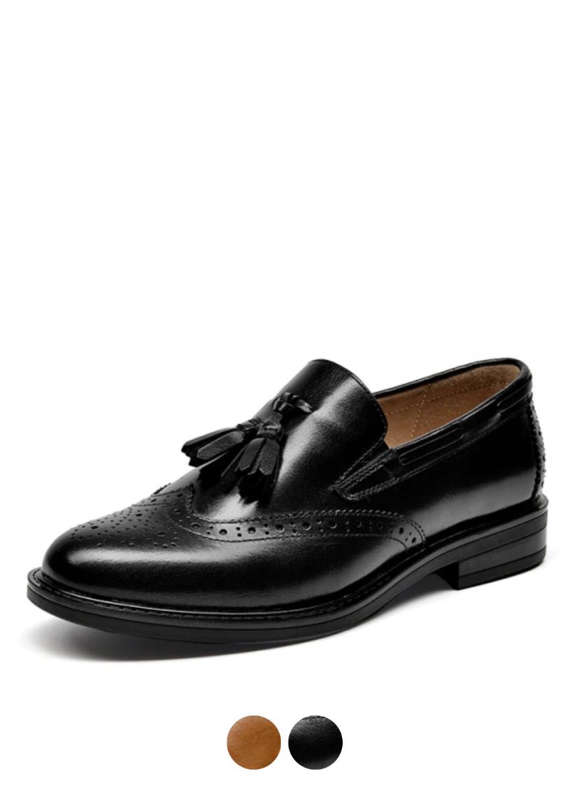 Naisten Polaco Slip-on Nahkaiset Loafer Mustat Kengät
