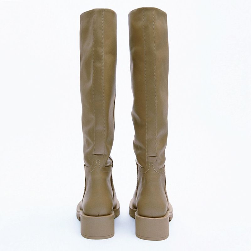 Naisten Randy Fashion -polvisaappaat - Apricot No Fur