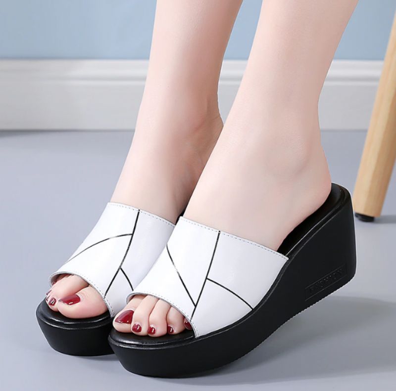 Naisten Rayuela Wedges Platform Sandaalit - Valkoinen
