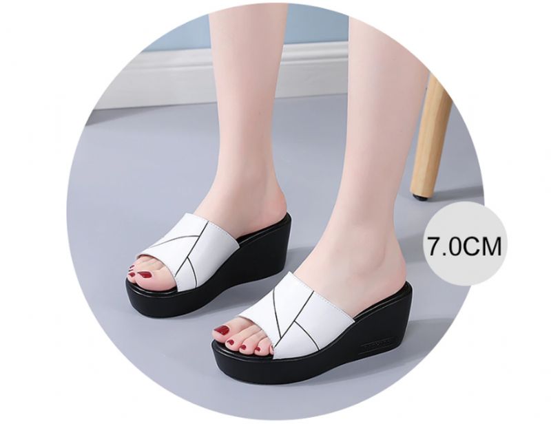 Naisten Rayuela Wedges Platform Sandaalit - Valkoinen