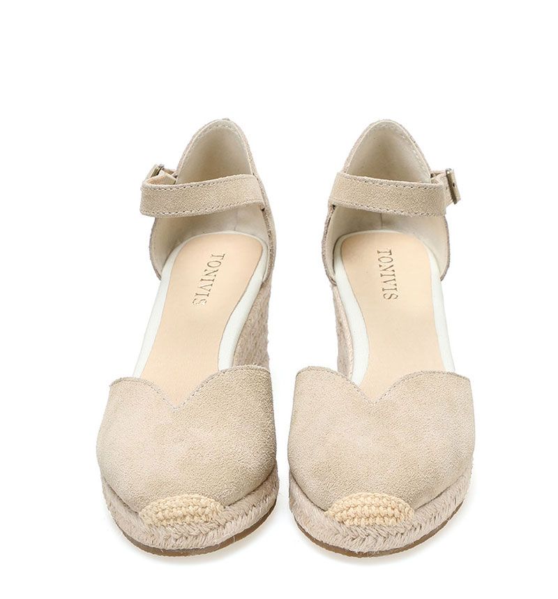 Naisten Ursula Wedge Heel -sandaalit - Musta 4 Tuumaa