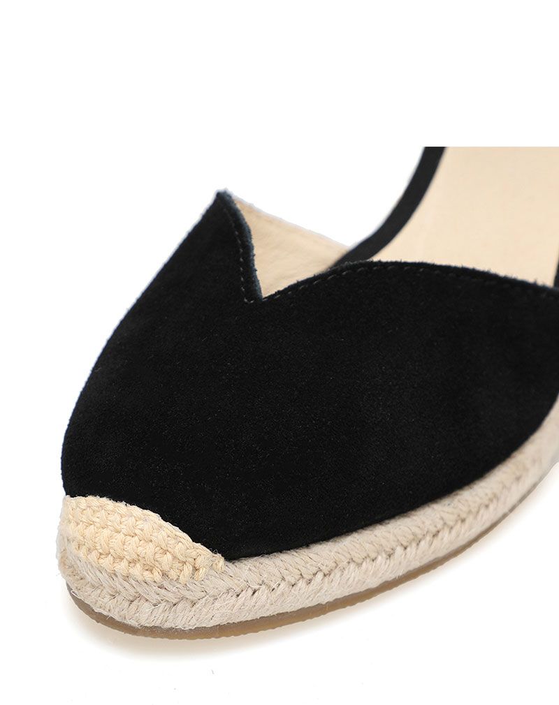 Naisten Ursula Wedge Heel -sandaalit - Musta 4 Tuumaa