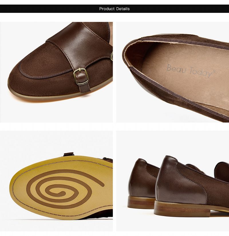 Neva Naisten Nahkaiset Loafer-kengät - Kahvi