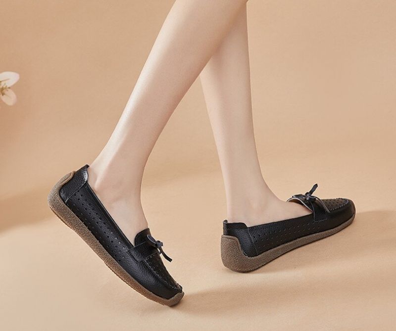 Nicole Naisten Kesäiset Slip-on Loafer Mustat Kengät - Musta