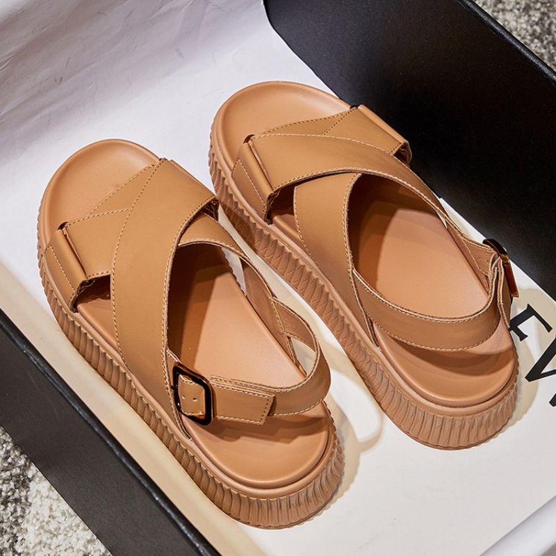 Nicole Naisten Korkealaatuiset Sandaalit - Beige