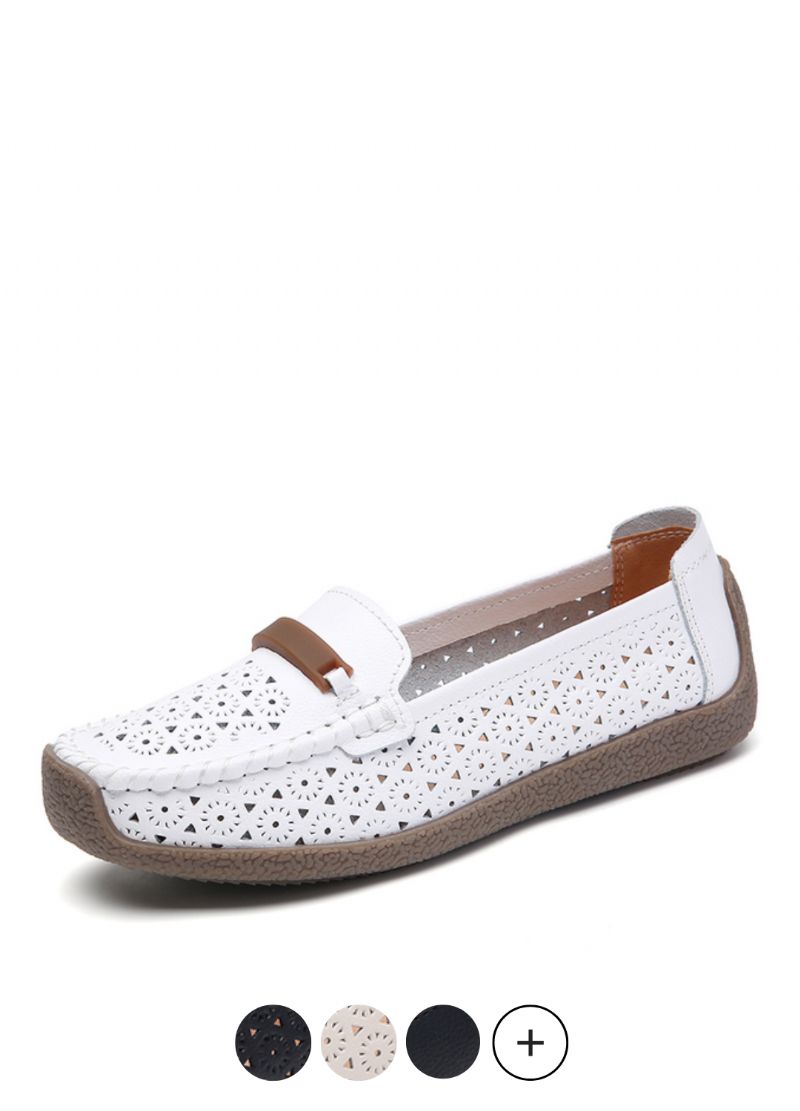 Nicolina Naisten Hengittävät Nahkaiset Loafer-kengät