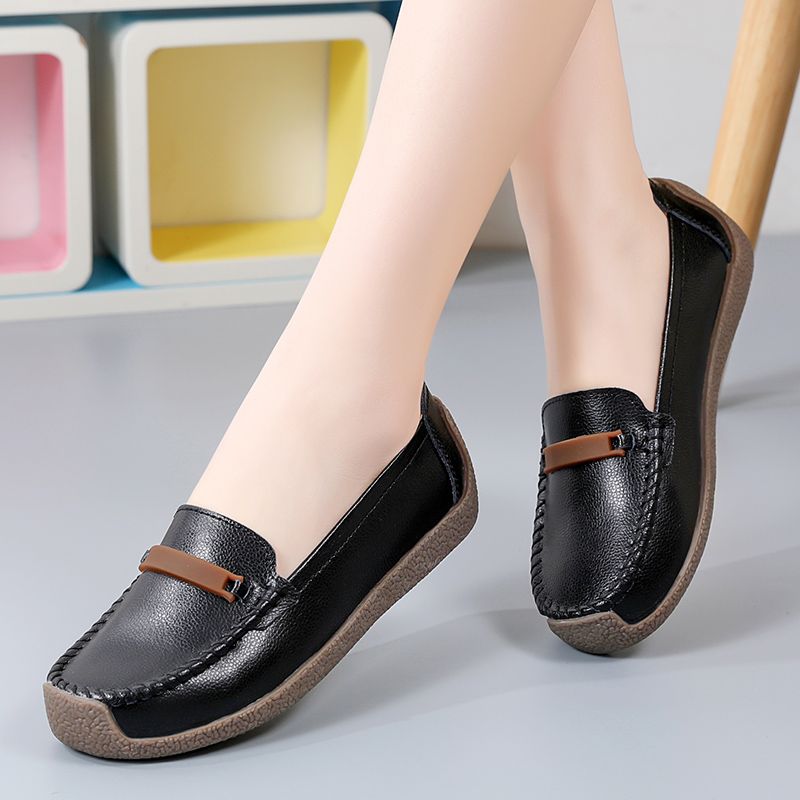 Nicolina Naisten Hengittävät Nahkaiset Loafer-kengät - Valkoinen Hollow