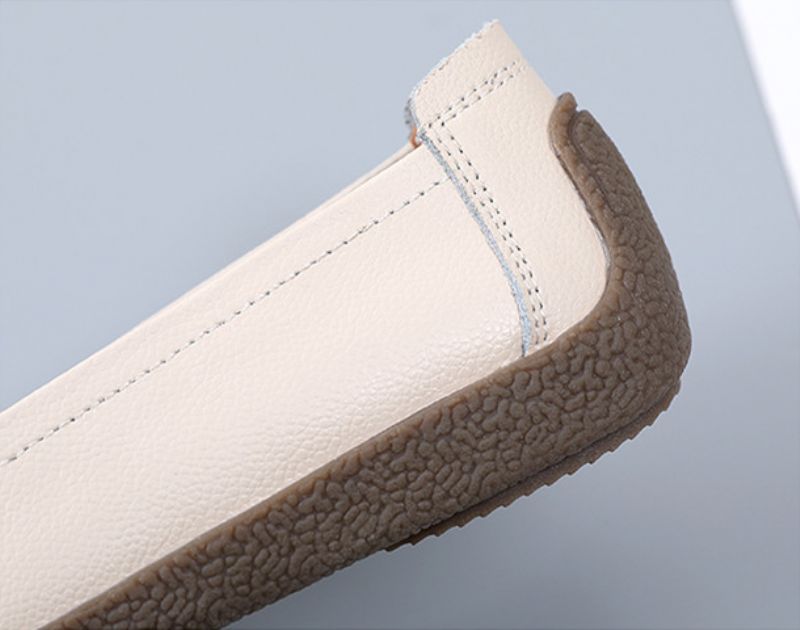 Nicolina Naisten Hengittävät Nahkaiset Loafer-kengät - Valkoinen Hollow