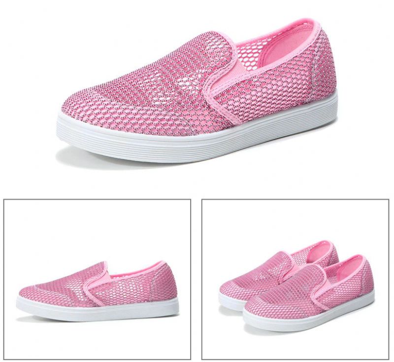 Ninel Naisten Muoti Litteät Hengittävät Loafers-kengät - Pinkki