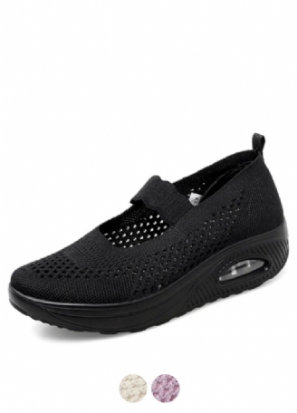 Ninoska Naisten Platform Slip-on Mustat Kengät