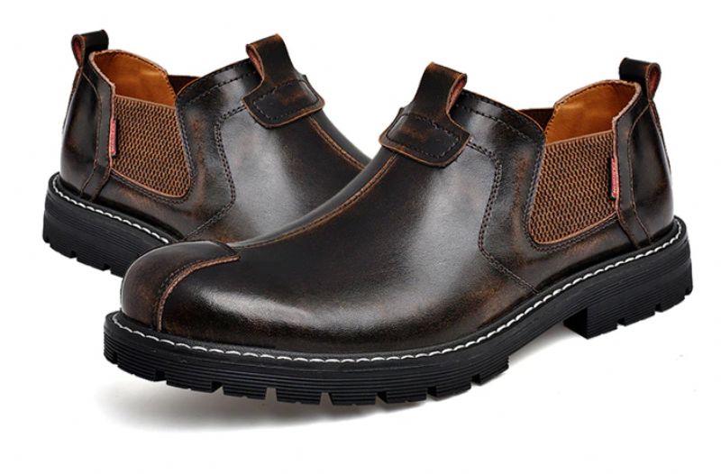 Noe Miesten Slip-on Oxford - Musta