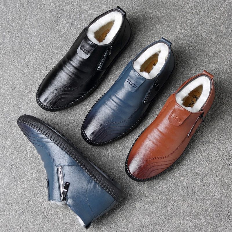 Olimar Miesten Loafers Lumikengät - Ruskea