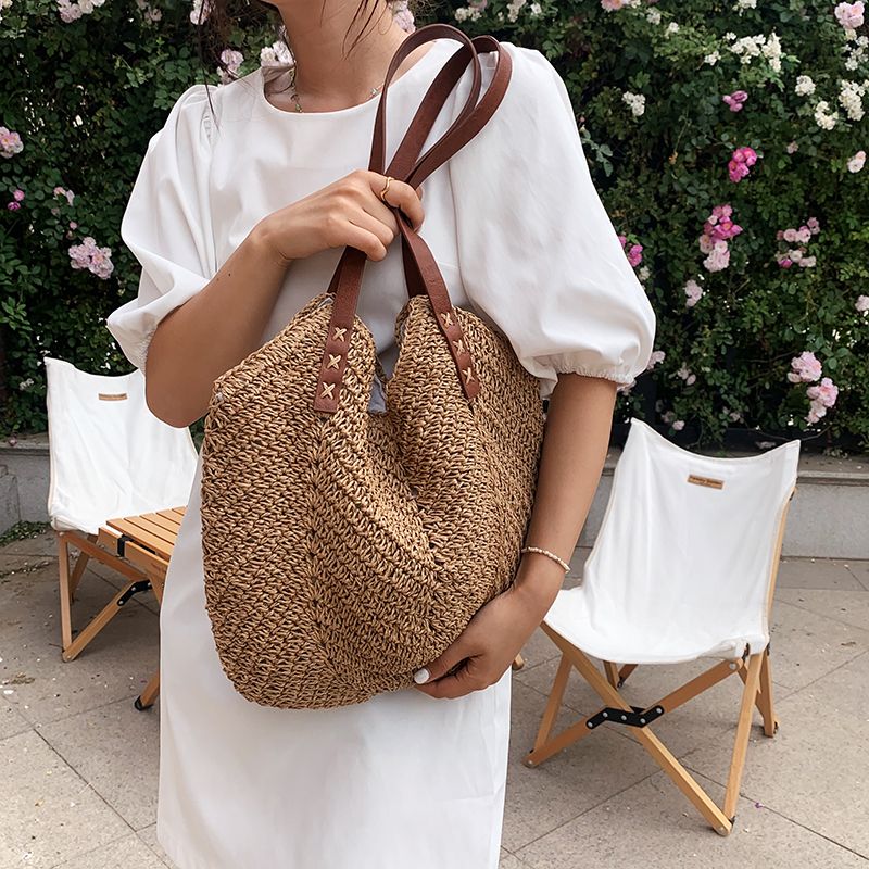 Oliver Naisten Käsilaukku Woven Beach - Khaki