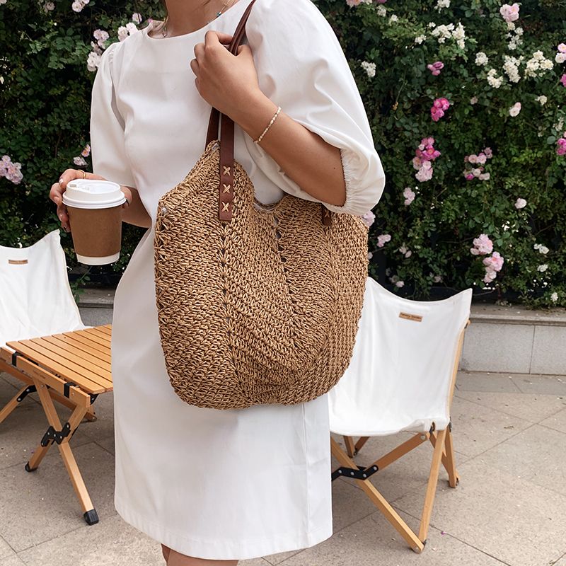 Oliver Naisten Käsilaukku Woven Beach - Khaki