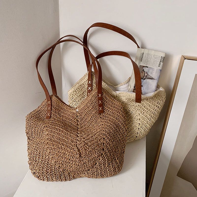 Oliver Naisten Käsilaukku Woven Beach - Khaki