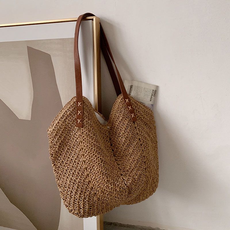 Oliver Naisten Käsilaukku Woven Beach - Khaki