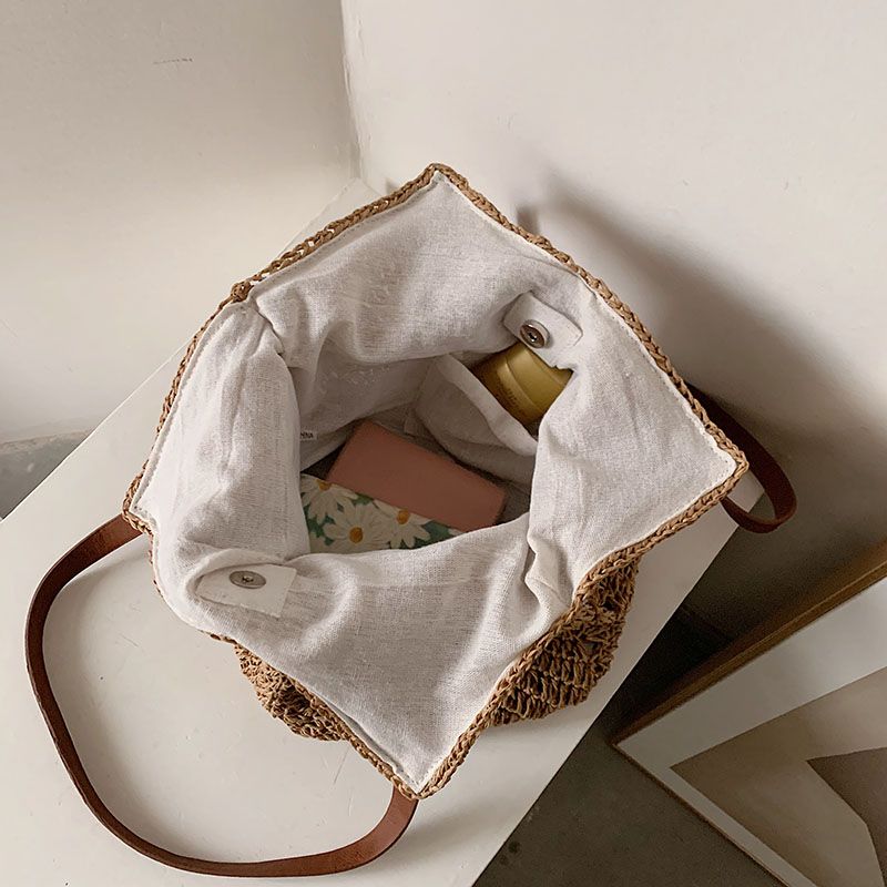 Oliver Naisten Käsilaukku Woven Beach - Khaki