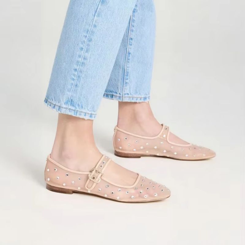 Oralia Naisten Tekojalokivibalettiasunnot - Beige
