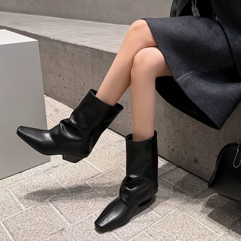Oriana Naisten Cowboy Square Toe -saappaat - Hopea