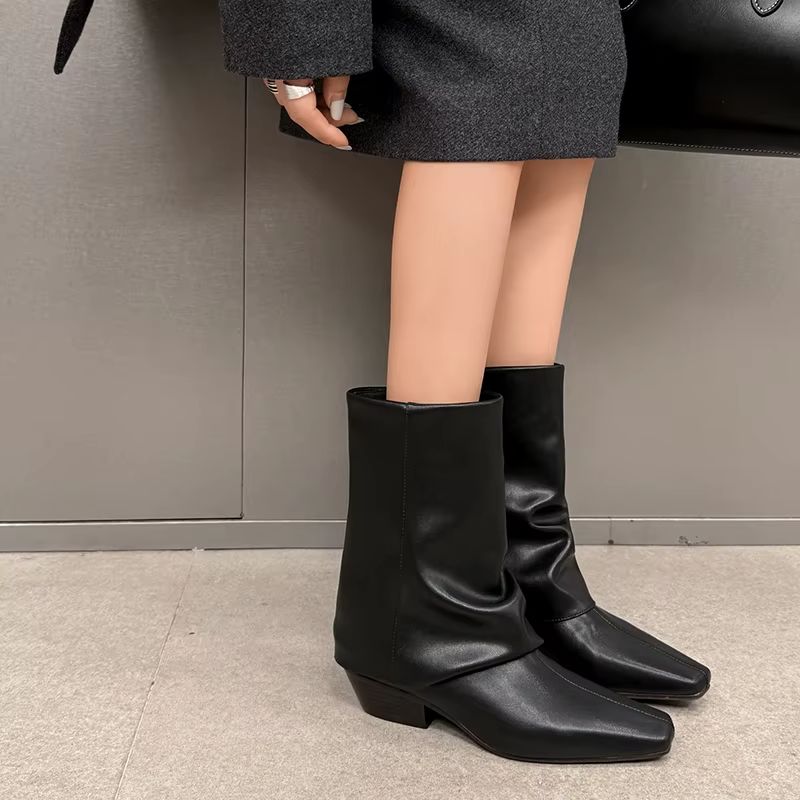 Oriana Naisten Cowboy Square Toe -saappaat - Hopea