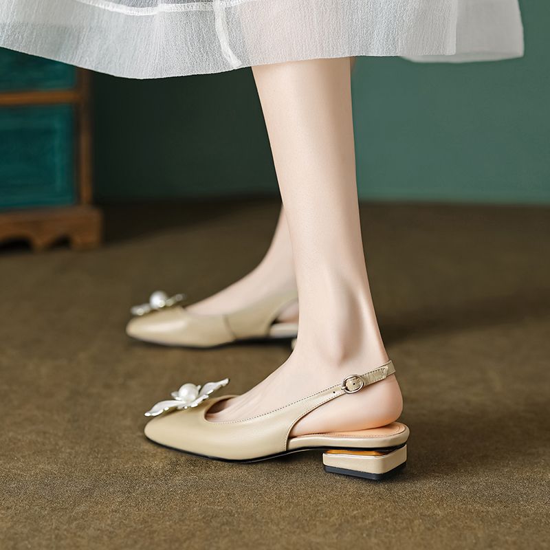 Oriana Naisten Matalakorkoiset Sandaalit - Beige