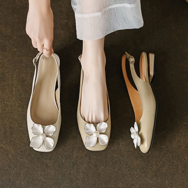 Oriana Naisten Matalakorkoiset Sandaalit - Beige