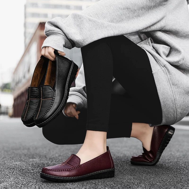Ornelia Naisten Slip-on Loafer-kengät - Punainen