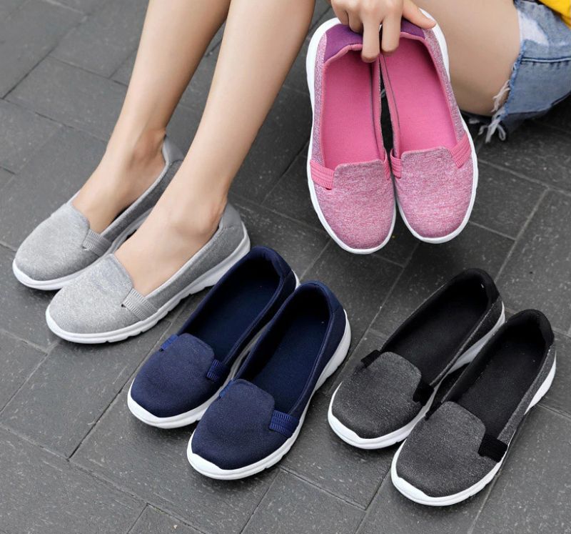 Päivittäiset Naisten Pehmeät Hengittävät Mesh-kokoiset Tasaiset Loafers-kengät - Pinkki