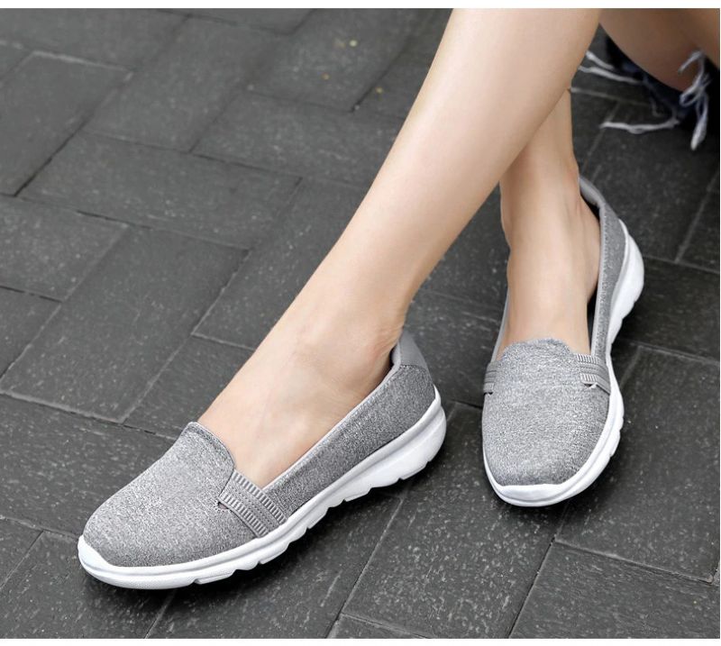 Päivittäiset Naisten Pehmeät Hengittävät Mesh-kokoiset Tasaiset Loafers-kengät - Pinkki