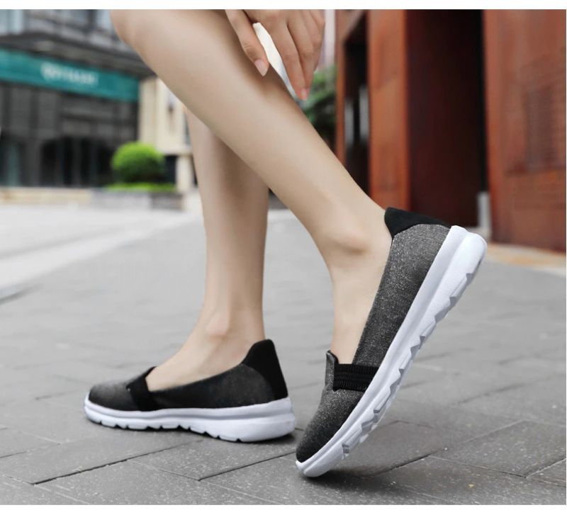 Päivittäiset Naisten Pehmeät Hengittävät Mesh-kokoiset Tasaiset Loafers-kengät - Pinkki