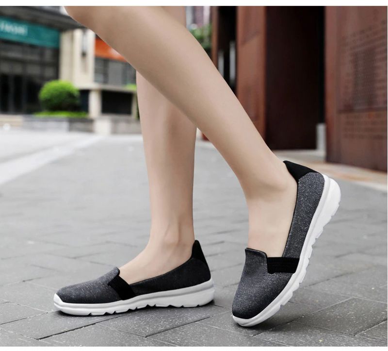 Päivittäiset Naisten Pehmeät Hengittävät Mesh-kokoiset Tasaiset Loafers-kengät - Pinkki