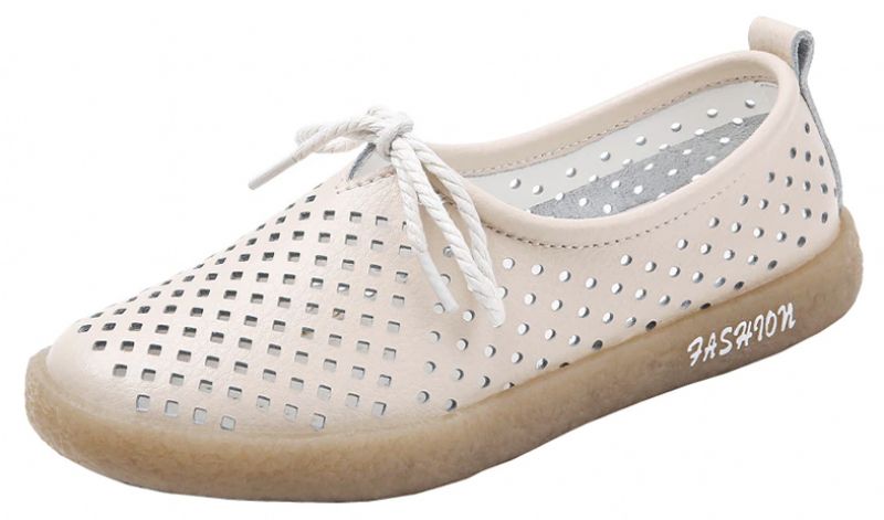 Palmer Naisten Litteät Nahkaiset Kengät - Beige