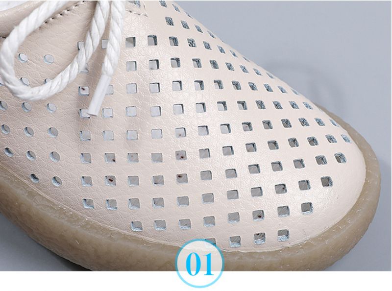 Palmer Naisten Litteät Nahkaiset Kengät - Beige