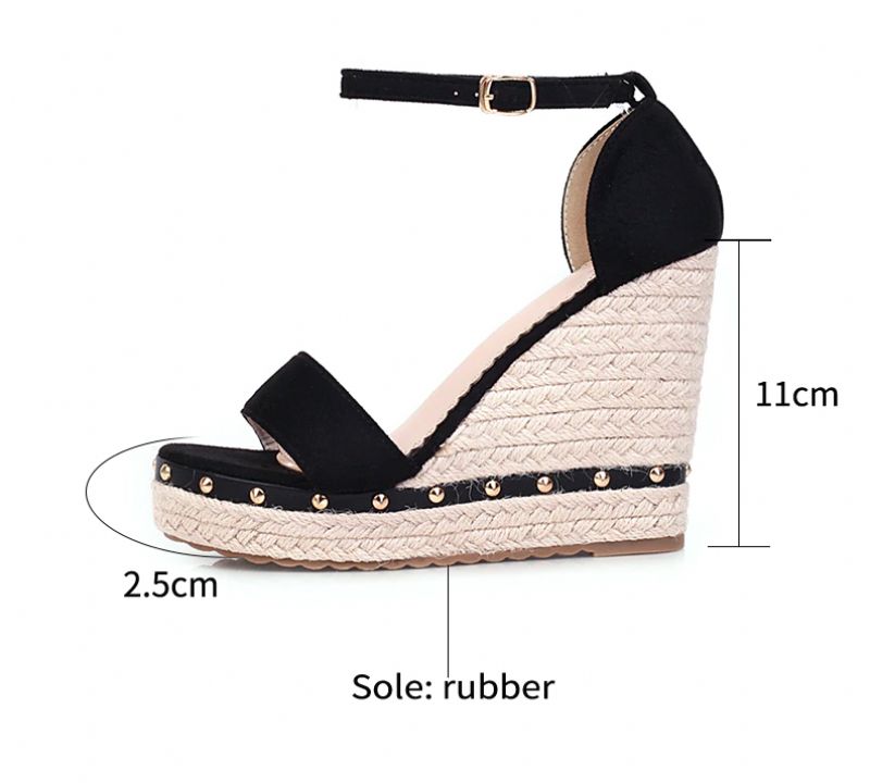 Parana Wedges - Musta