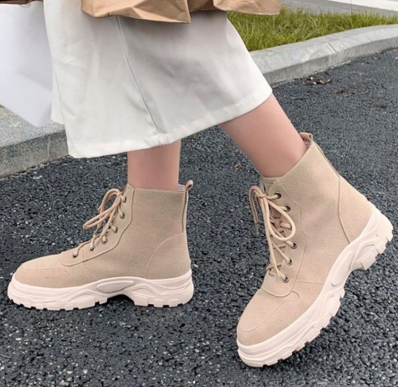 Pelae Boots Nilkkakorkeus - Beige Turkisen Kanssa
