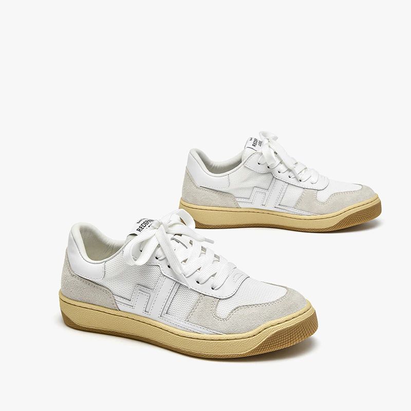 Picco Naisten Lenkkarit Nahkaiset Tasaiset Kengät - Beige Harmaa
