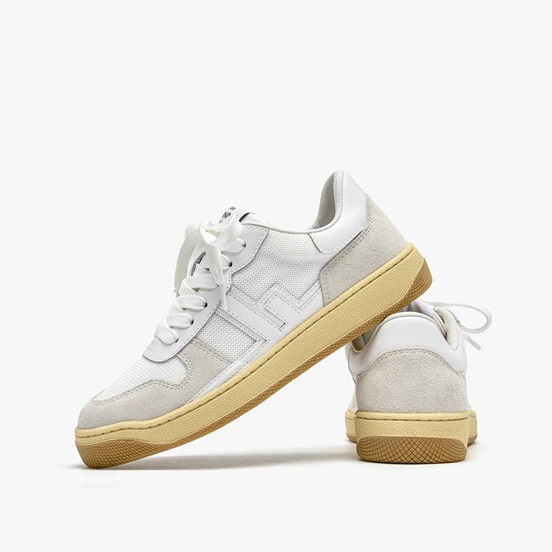 Picco Naisten Lenkkarit Nahkaiset Tasaiset Kengät - Beige Harmaa