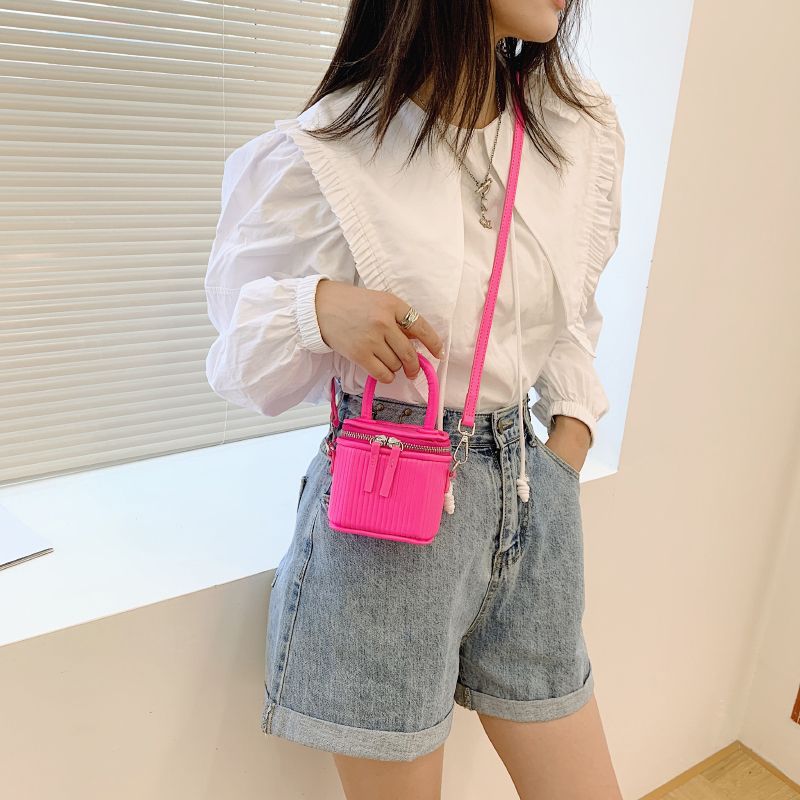 Pinky Naisten Nahkainen Crossbody Käsilaukku - Pinkki